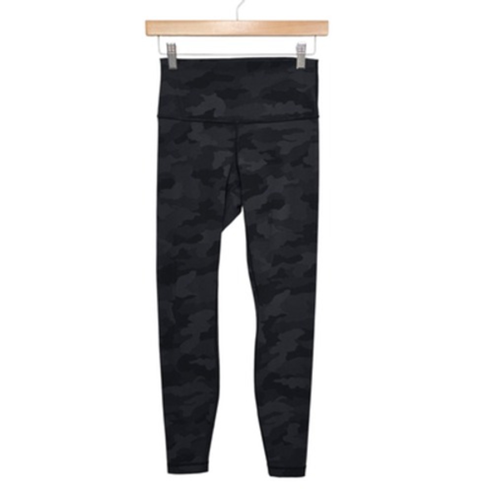 Lululemon Align Pants Womens 4 Black Incognito Camo High Rise Yoga Leggings